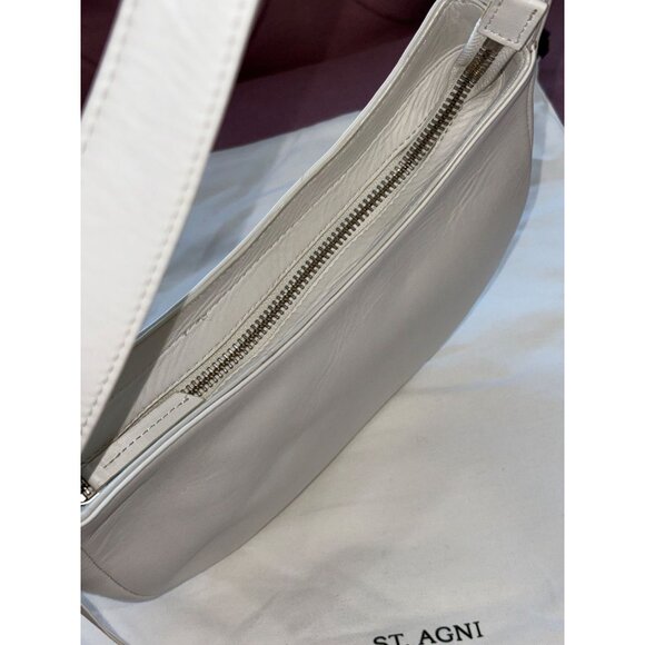 St. Agni Petit Shoulder Bag in Tofu New Womens Leather Mini Purse - Picture 8 of 8